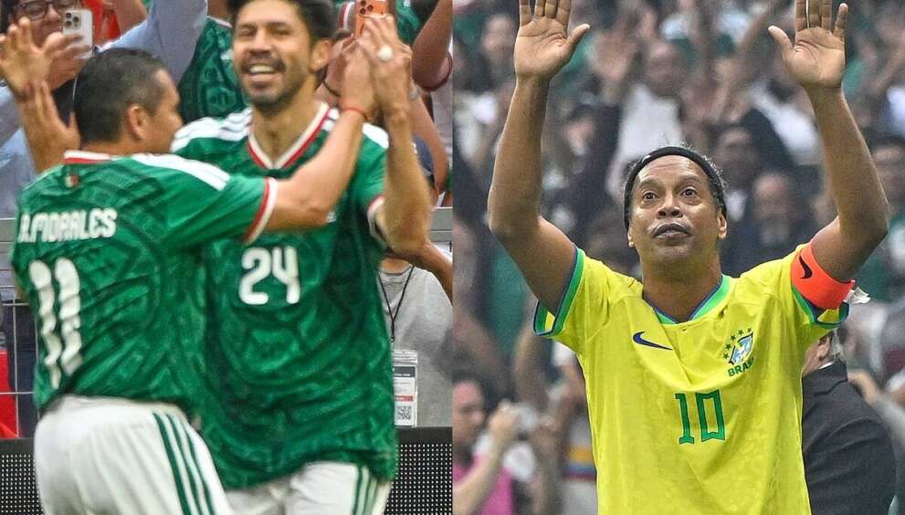 Goles y resumen México vs. Brasil: Doblete Oribe Peralta se roba el show de Ronaldinho recordando Londres 2012