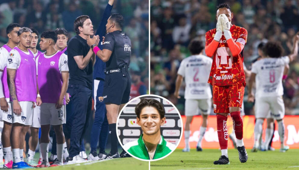 ¿Empiezan a favorecer a Santos de Aleco Irarragorri? Polémico penal y roja para Pumas a los 2 minutos