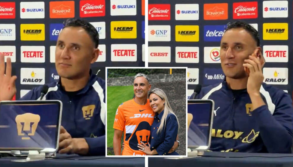 Esposa de Keylor Navas interrumpe conferencia de prensa en Pumas