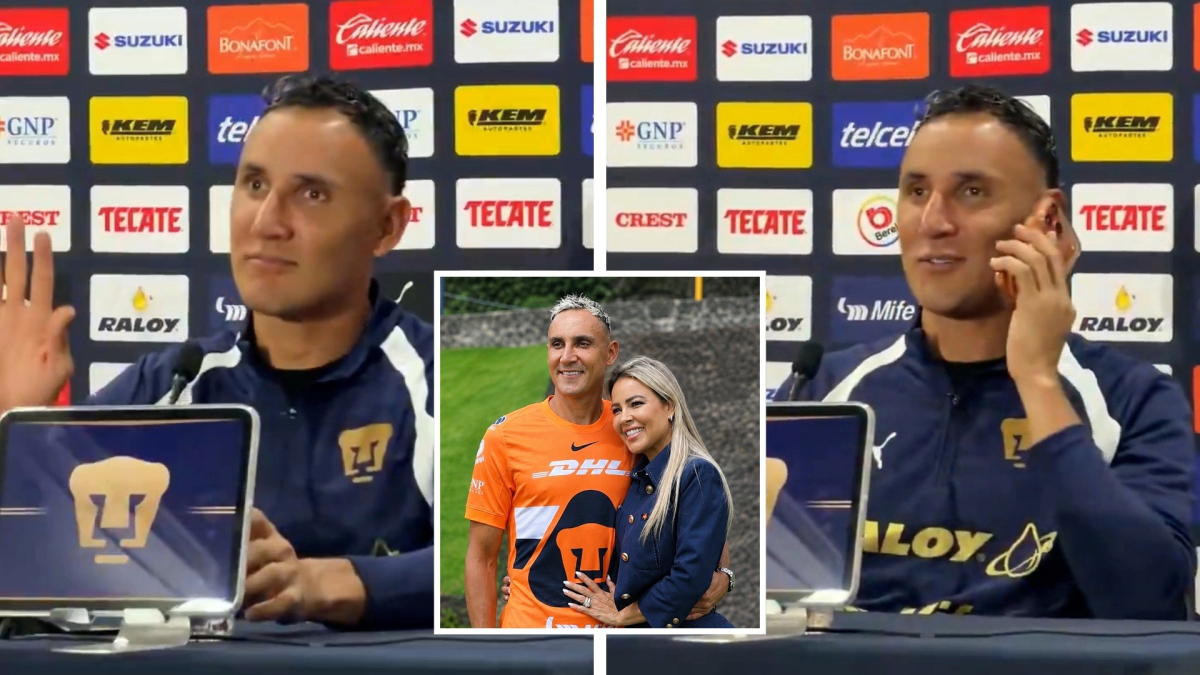 Esposa de Keylor Navas interrumpe conferencia de prensa en Pumas